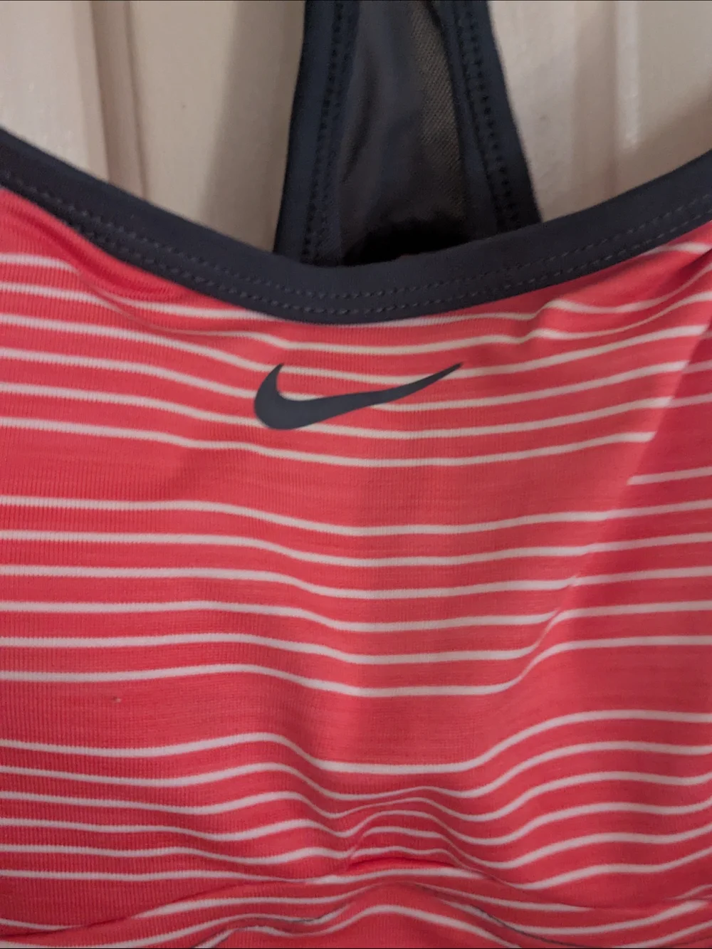 Nike Women's Coral Stripe Racerback  Tankini Swim Top 2X
